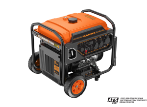 • Мощный инверторный генератор Carver PPG-15000IR на 11 кВт в оранжевой раме.
