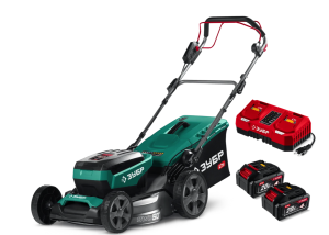 газонокосилки Зубр ГКЛ-4050-42 для газона, электро‑ и аккумуляторные варианты, купить в Челябинске, широкий выбор, низкие цены, гарантия качества, запчасти в наличии.