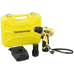 Шуруповерт HANSKONNER HCD1230R, бесщеточный