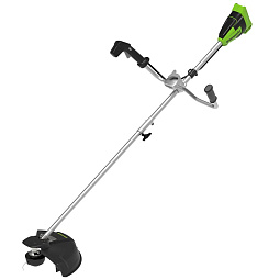 Триммер аккумуляторный GREENWORKS GD40BCBK4 (40V, 40 см, бесщеточный, с АКБ 4Ач и ЗУ),							