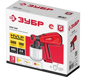 ЗУБР 500 Вт, краскопульт электрический, воздушный(КПЭ-500)