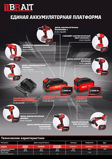 Аккумулятор BCD20SU-4.0 ач на единой платформе