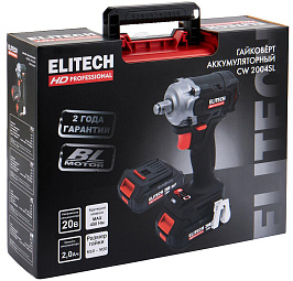 Гайковерт ударный аккумуляторный Elitech HD CW 2004SL 						