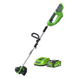 Триммер аккумуляторный GREENWORKS G40LTK4 (40V, 30 см, с 1хАКБ 4 Ач и ЗУ),							
