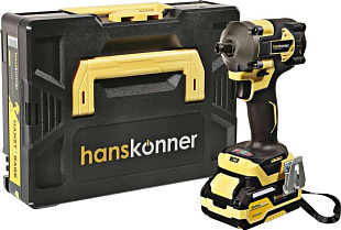 Гайковерт ударный аккумуляторный HANSKONNER HCD20420BLC 1x4.0Ач, кейс HS							