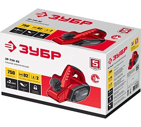 ЗУБР 750 Вт, 82 мм, электрический рубанок (электрорубанок) (ЗР-750-82)