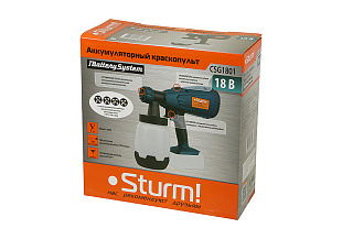 Аккумуляторный краскопульт Sturm! CSG1801 1BatterySystem