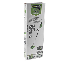 Триммер аккумуляторный GREENWORKS G40LTK4 (40V, 30 см, с 1хАКБ 4 Ач и ЗУ),							