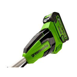 Триммер аккумуляторный GREENWORKS GD40BCBK4 (40V, 40 см, бесщеточный, с АКБ 4Ач и ЗУ),							