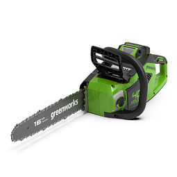 Пила цепная аккумуляторная GREENWORKS GD40CS18 (без аккум и ЗУ), 40В, 40см, бесщеточная, без аккум и ЗУ							