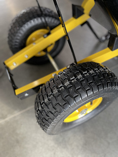 Тачка строительная DENZEL усиленная, объем 140 л, 250 кг, двухколесная, колесо 15х6.00-6 Denzel