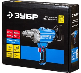 ЗУБР 1200 Вт, 16 мм, дрель-миксер, Профессионал (ЗДМ-1200 РММ2)