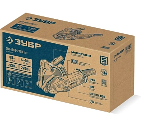 ЗУБР d 230 мм, 2700 Вт, 65 мм, штроборез (бороздодел), Профессионал (ЗШ-П65-2700 ПСТ)