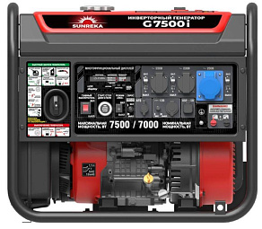 Генератор бензиновый инверторный SUNREKA G7500i (7.5кВт, 1-Ф,электростартер),							