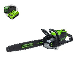 Пила цепная аккумуляторная greenworks GD82CS51K5