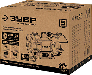ЗУБР d 200, 500 Вт, заточной станок, Профессионал (ПСТ-200)
